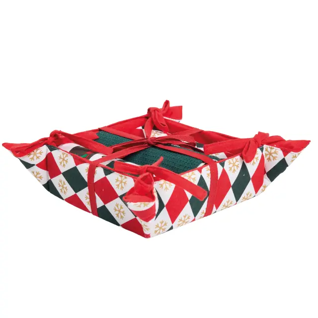 DAS HOME CHRISTMAS ΠΟΤΗΡΟΠΑΝΑ ΣΕΤ 3ΤΜΧ 45X65 0911 RED 2
