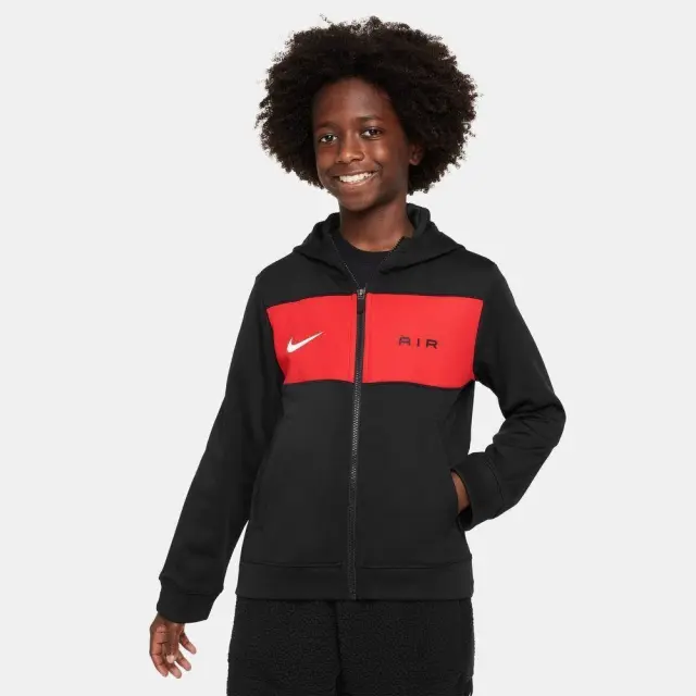 Nike Fleece ΠΑΙΔΙΚΗ ΖΑΚΕΤΑ (FV2344-012) - Μαύρο-Κόκκινο - M 10-12 ετών