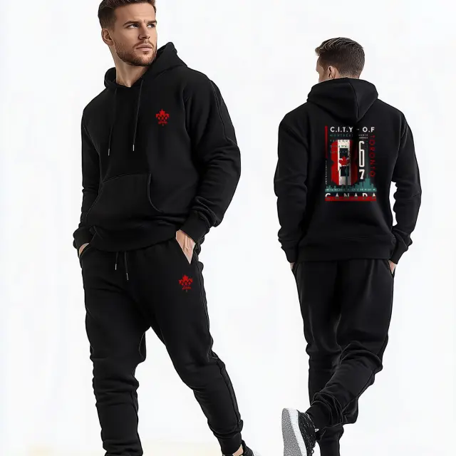 Noshame® Σετ Φόρμα & Φούτερ Μαύρο - 752430 - XXL
