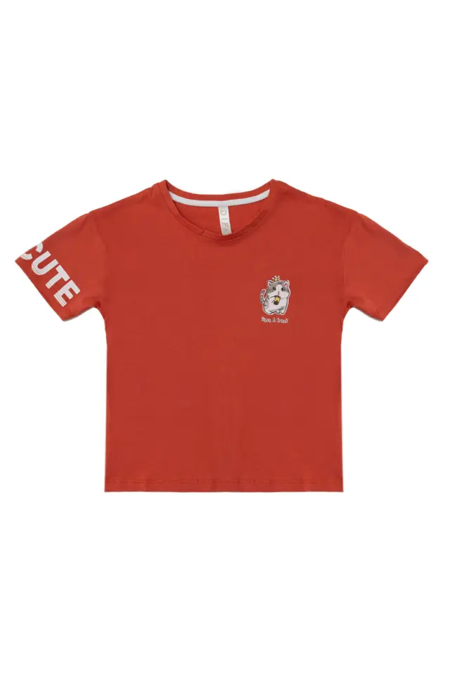 T-Shirt Kid Mini Cute Κεραμιδί