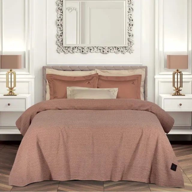 Κουβέρτα Μονή 160x240 Πικέ Essential Greenwich Polo Club 4459 Salmon 100% βαμβακερό