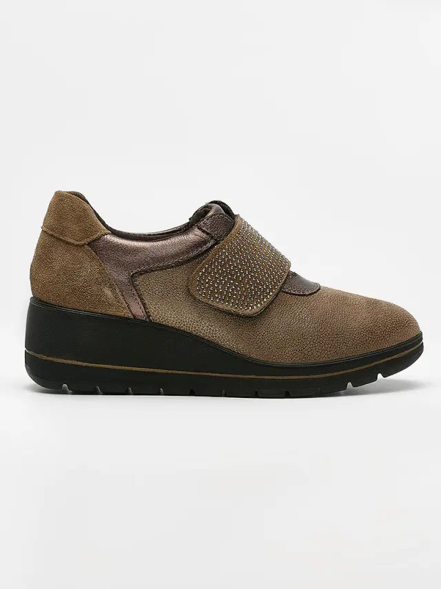 Imac Sneakers Γυναικείο ύφασμα/δέρμα Nubuck Καφέ IMA/655760 SINTP./TAUPE 3