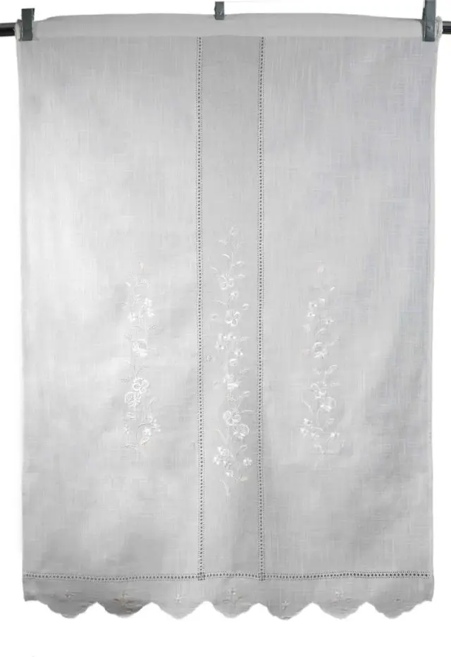 κουρτίνα 466 (90cm x 130cm) ivory/άμμου με τούνελ - -