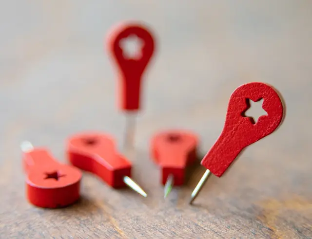 Pins για ξύλινο χάρτη WoodMyMap - 11 τεμάχια - RedPINS 11TMX RD 2