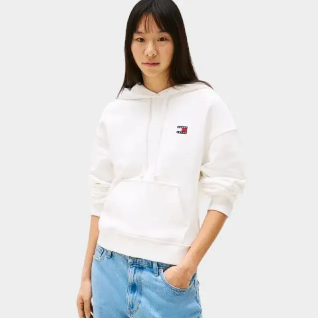 Φούτερ Tommy Hilfiger DW0DW19414_YBL Λευκό - XS