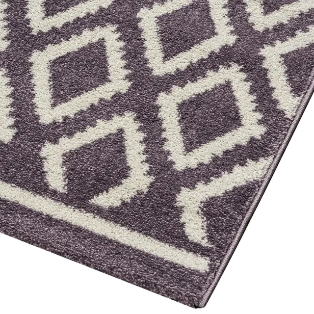 Beauty Home Πατάκι Vibe Art 9578 67x150 Lila White Λιλά Λευκό 3