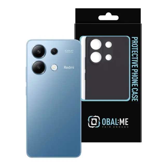 OBAL:ME Matte TPU Cover for Xiaomi Redmi Note 13 4G Black 3