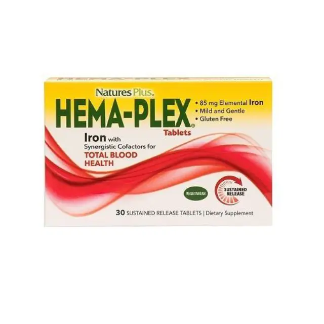Nature's Plus Hema Plex Συμπλήρωμα Διατροφής για τη Βελτίωση της Ποιότητας του Αίματος, 30tabs