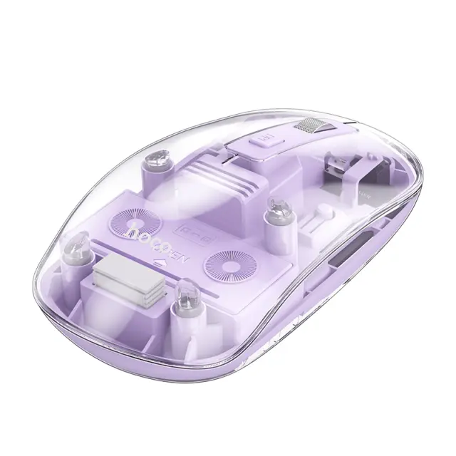 Bluetooth Ποντίκι Hoco GM29 Mysterious Wireless με 4 Πλήκτρα DPI 800-1200-1600 Μωβ 3