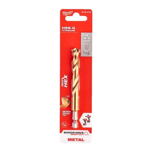 Milwaukee 48894722 - ΤΡΥΠΑΝΙΑ ΤΙΤΑΝΙΟΥ 1/4'' 9.5mm MW 2
