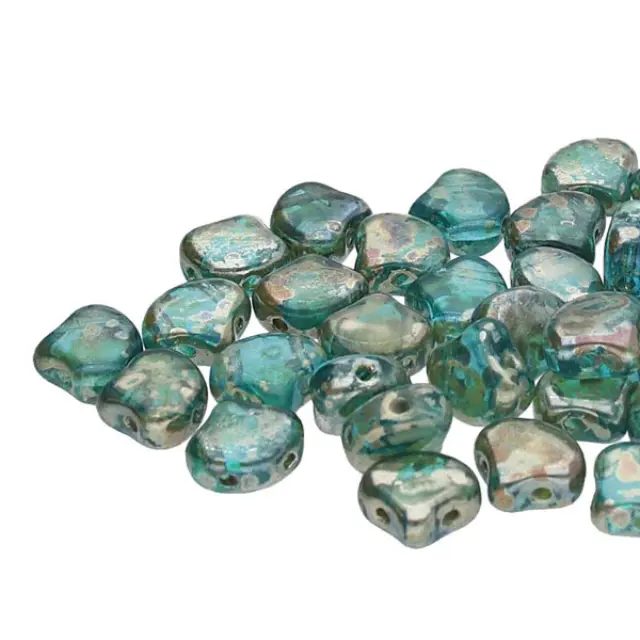 Χάντρα Matubo Ginko 7.5mm - Aquamarine Rembrandt ~10gr
