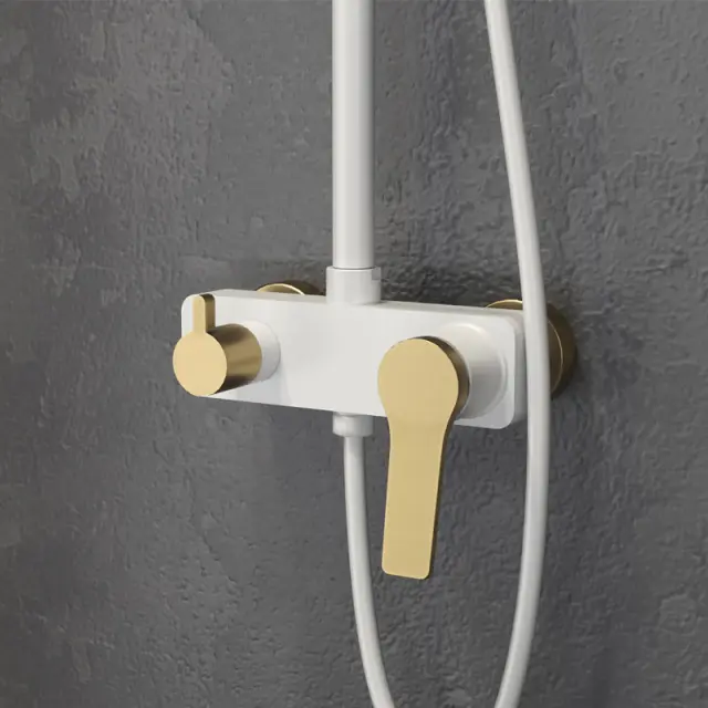 Μπαταριά Νιπτ.KARAG ANDARE WNW168B73PΗ-B BIANCO/BRONZE υψηλή 3