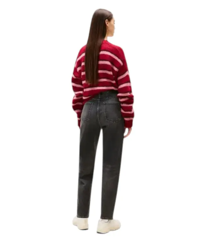 Tommy Hilfiger - Γυναικείο Jean Th Mom Tapered Fit DW0DW21812-1BZ Μαύρο 3