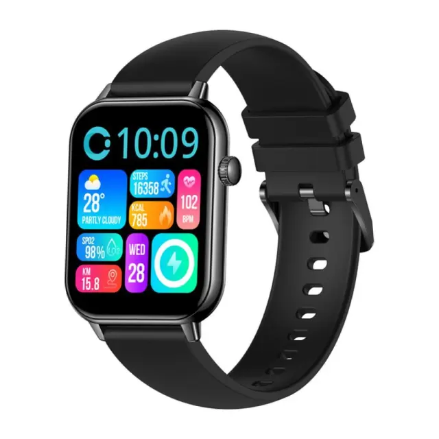 Colmi C28 Smartwatch με Παλμογράφο (Μαύρο)