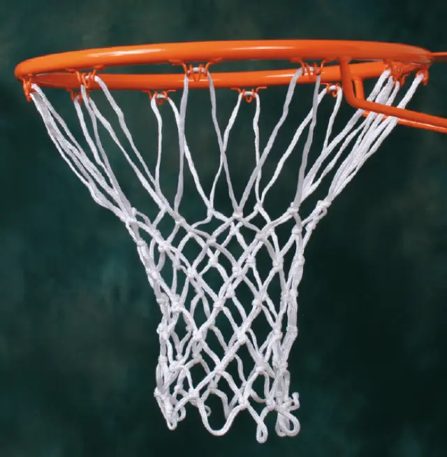 Sportifrance διχτάκι Basketball Λευκό πλεκτό Ναύλον 6mm(Ζευγάρι)