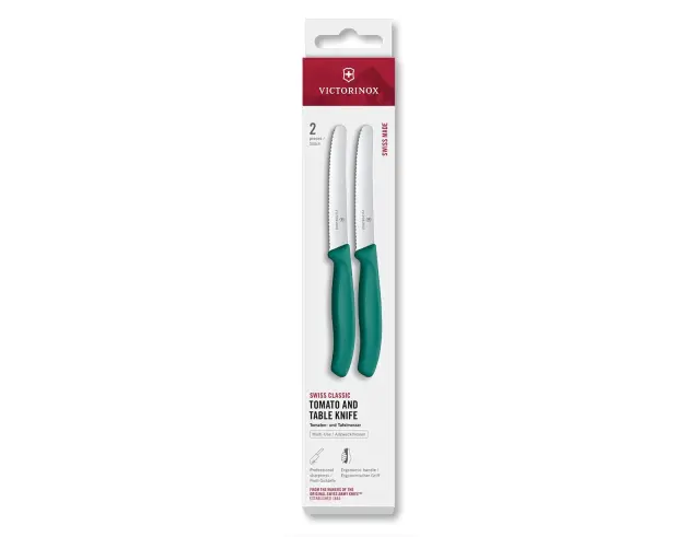 Μαχαίρια Γενικής Χρήσης Victorinox Swiss Classic με μήκος λεπίδας 11cm - Green - 2 τεμάχια6.7834.2C1 2