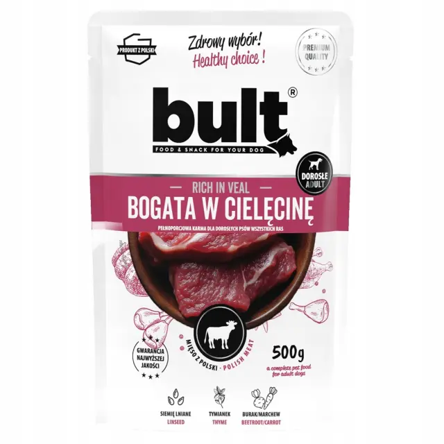 BULT Rich in veal - wet dog food - 500g