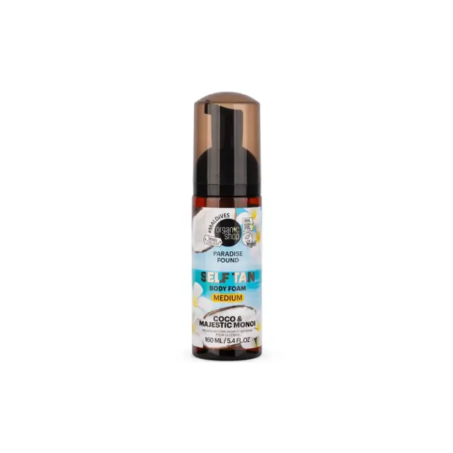 Organic Shop by Natura Siberica Paradise Found Coco & Majestic Monoi Self Tan Αφρός Μαυρίσματος Μεσαίο, 160ml