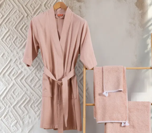 NEF-NEF ΜΠΟΥΡΝΟΥΖΙ MORENA NEF-NEF HOMEWARE, 100% BAMBAKI - PINK, MEDIUM (037556) 3