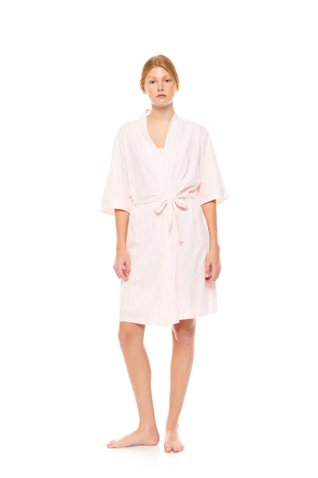 S1446 - Type - ROBE SOFT PINK STRIPE