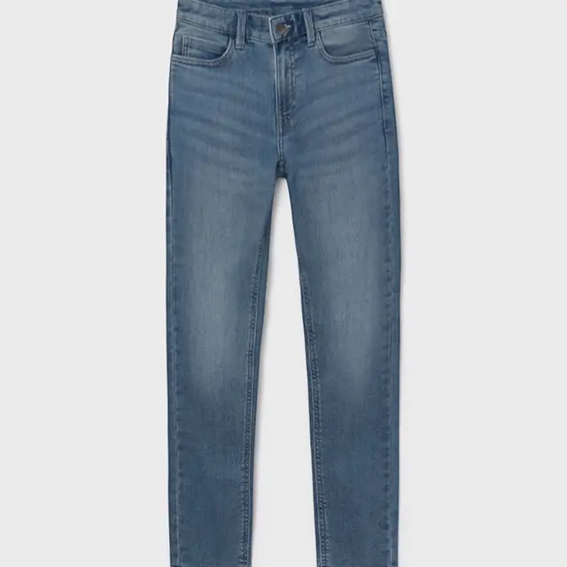 Mayoral Παντελόνι Τζιν Slim Fit Βασικό Ασημί Μπλε για Αγόρι