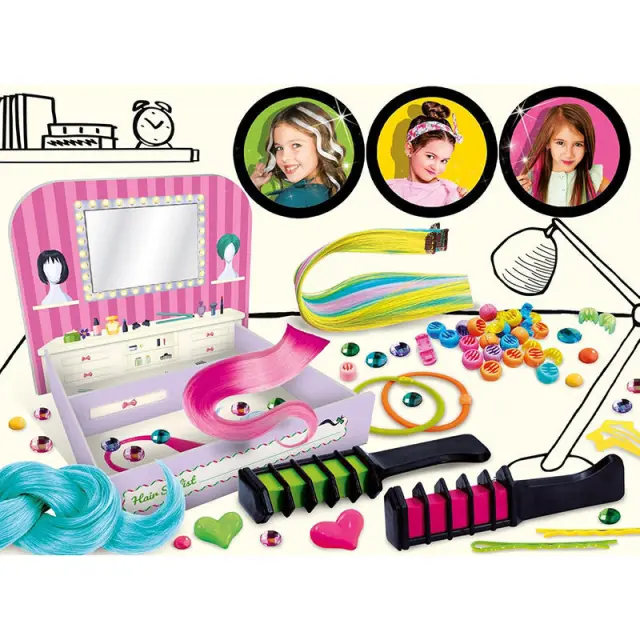 Studio Κομμωτικής - Εκπαιδευτικό Παιχνίδι Hairstyling με Εξτένσιον & Αξεσουάρ 3