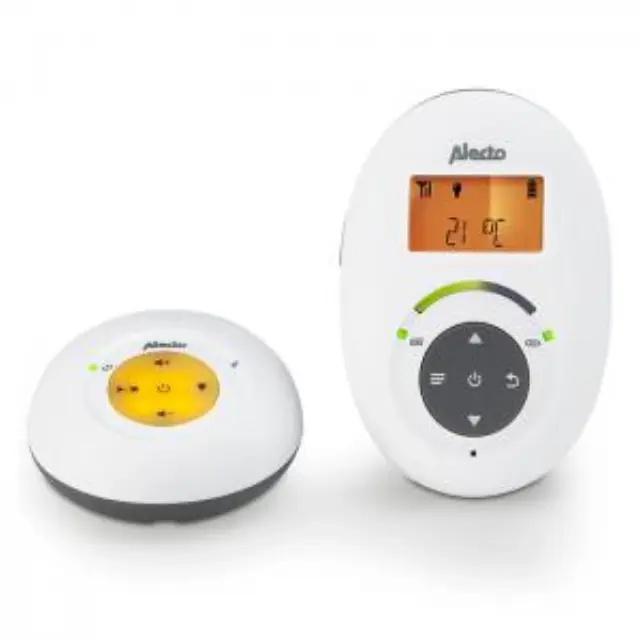 Full Eco DEC Ασύρματη ενδοεπικοινωνία (baby monitor) με οθόνη, προεγκατεστημένα νανουρίσματα και δυνατότητα αμφίδρομης επικοινωνίας, σε λευκό / ανθρακί χρώμα. 2