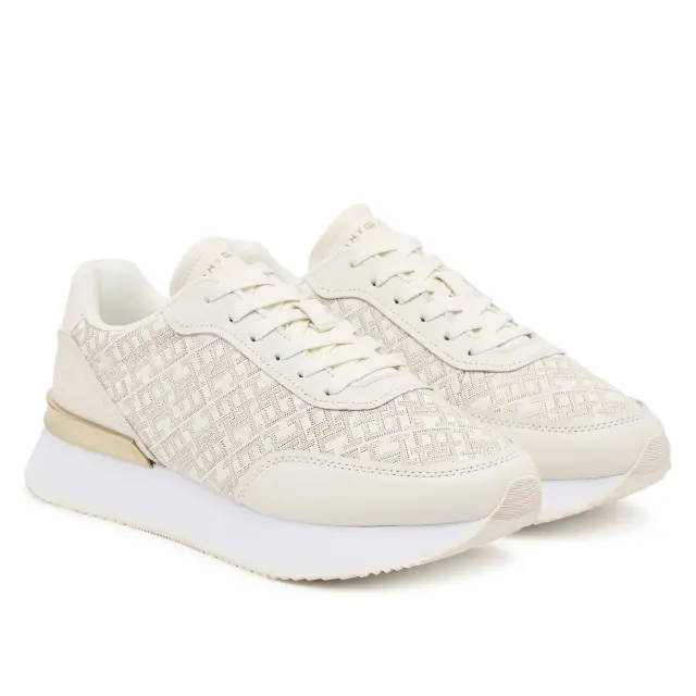 Γυναικεία Δερμάτινα Sneakers Tommy Hilfiger FW0FW09051-YA8 Μπεζ Μπεζ - 36 2