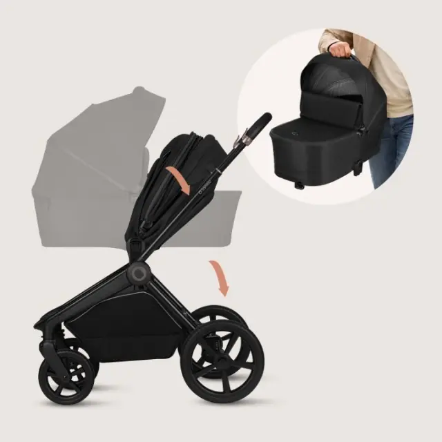 Πολυκαρότσι Lionelo Freya 3 σε 1 έως 22kg με αναδιπλούμενο Πορτ-Μπεμπέ Black 3
