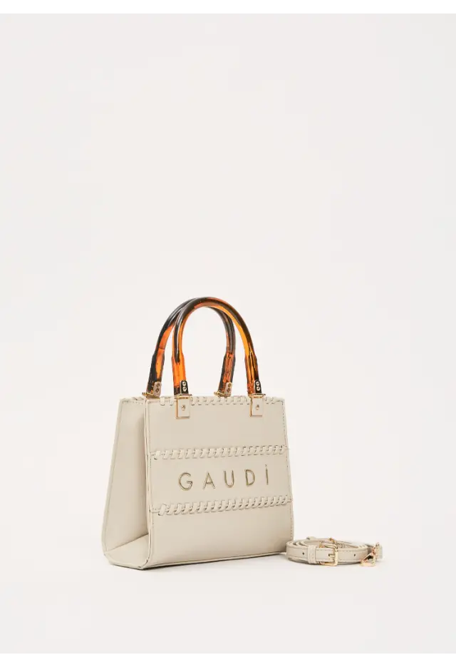 GAUDI - MINI TOTE GEMMA CREAM 2