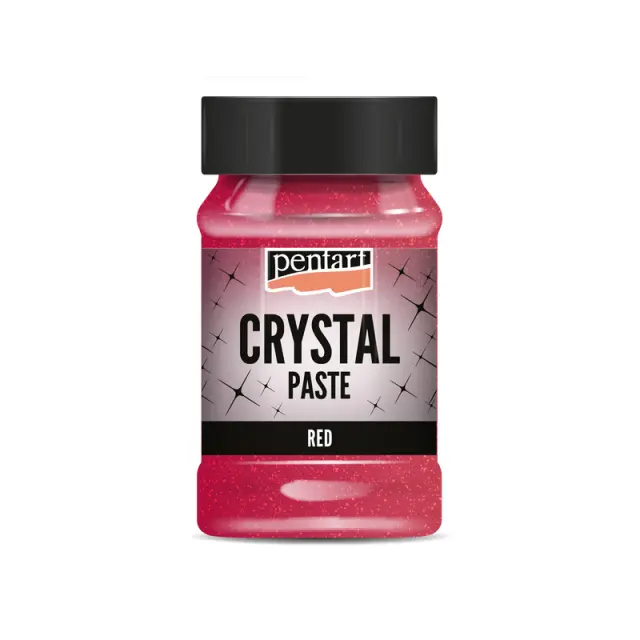 Crystal paste (Πάστα με γκλίτερ) Pentart, Κόκκινο, 100ml