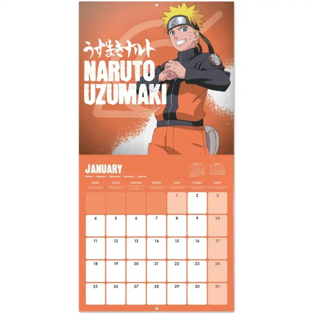 HMEΡΟΛΟΓΙΟ ΤΟΙΧΟΥ NARUTO SHIPPUDEN 2027 30X30 CALENDAR CP27038 3