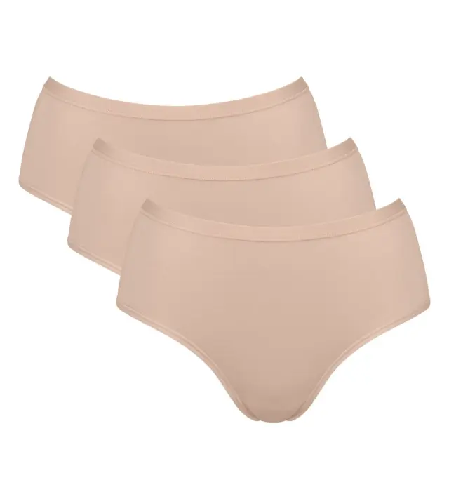 Sloggi Σλιπ Midi Go Daily Cotton 3-Pack Μπεζ 2
