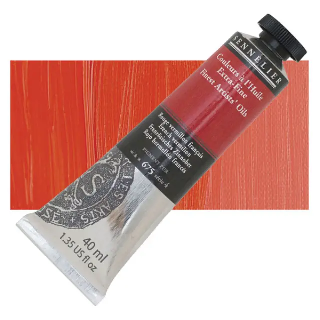 Sennelier Λάδι Finest Artists Oil 675 French Vermillon - 40ml