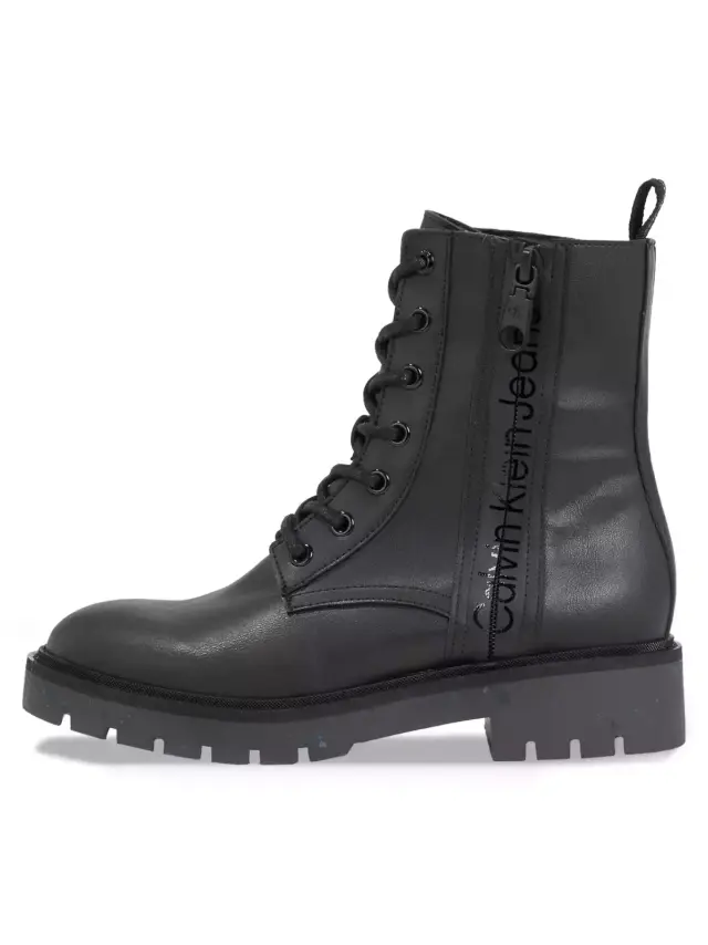 Calvin Klein - Γυναικεία Μποτάκια Combat Mid Laceup Boot Wn YW0YW01255-0GT Μαύρα 3