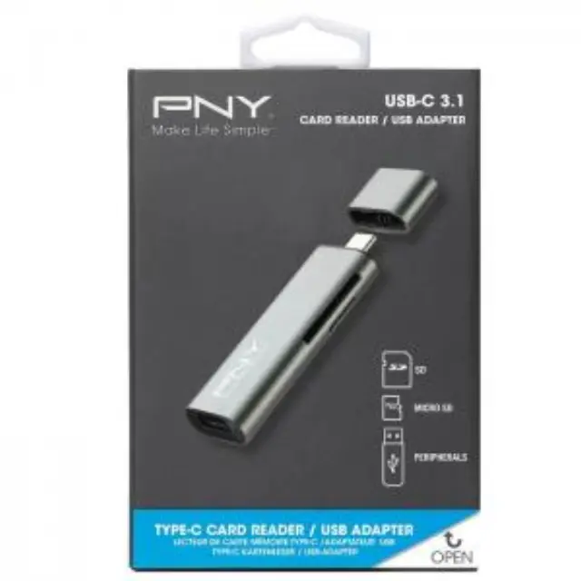 USB-C card reader για κάρτες MicroSD & SD, με υποδοχή USB A. 2