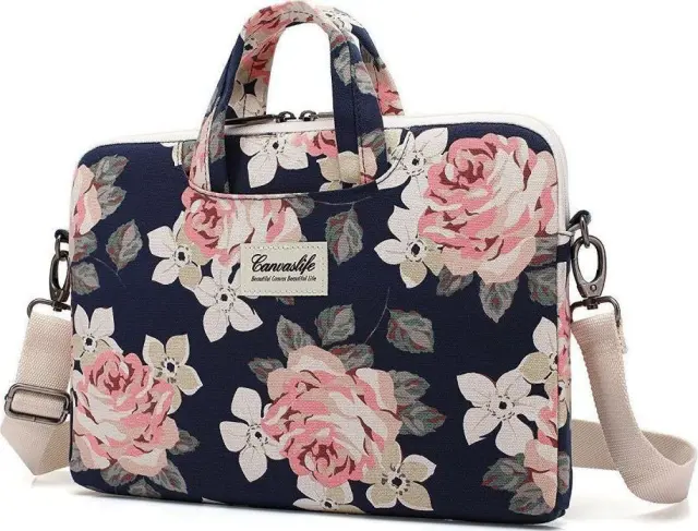 Canvaslife® Τσάντα Ώμου / Χειρός για Laptop 15-16"- Navy Rose