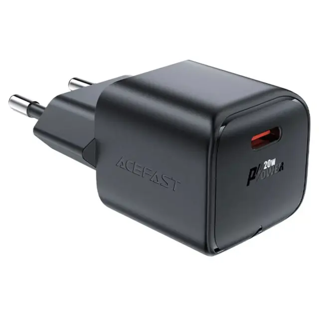 Φορτιστής Ταξιδίου Acefast A73 Mini Fast Charging 1xUSB-C PD20W QC3.0 GaN Μαύρος