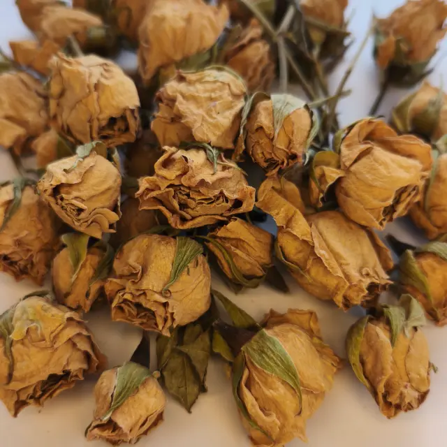 Αποξηραμένα λουλούδια τριαντάφυλλα, Autumn yellow, 28gr