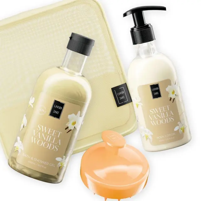 Lavish Care Body Care Set Sweet Vanilla Woods Shower Gel 500 ml + Body Lotion 300 ml 2