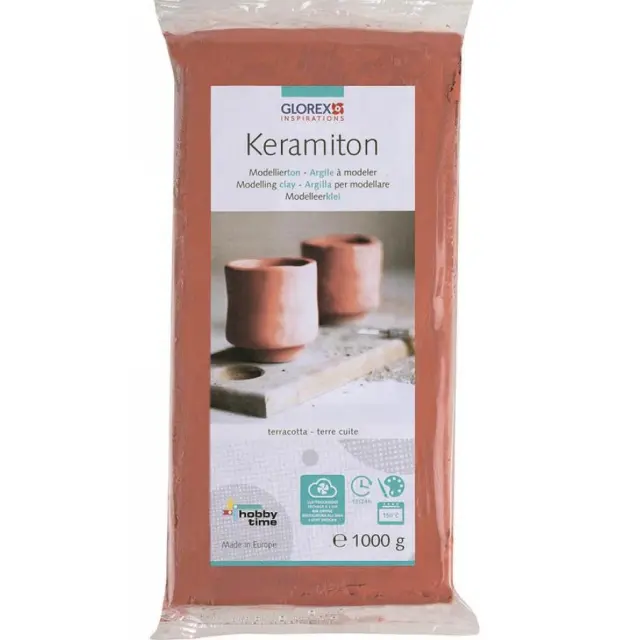 Glorex Keramiton Πηλός Γλυπτικής - Terracotta - 1Kg