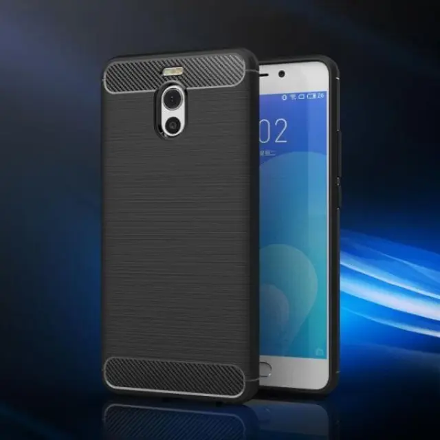 Κάλυμμα πλάτης TPU Brushed Carbon για Meizu M6 Note Μπλε OEM 2