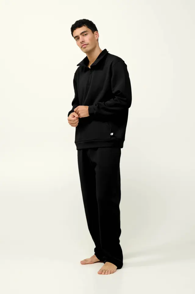 Φούτερ Ανδρική Φόρμα με Τσέπη Vamp 23712 BLACK - L