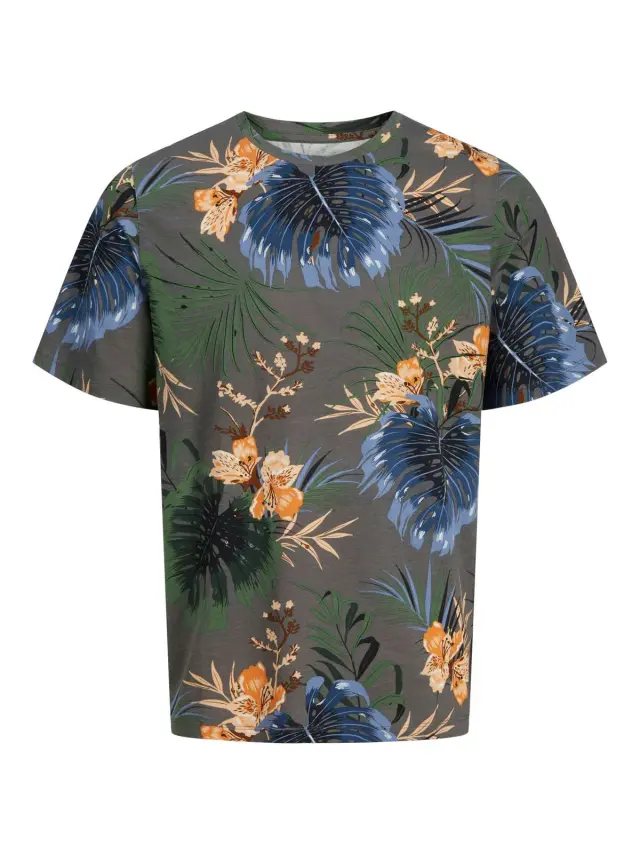 JJHAWAII AOP TEE SS CREW NECK Castlerock - L