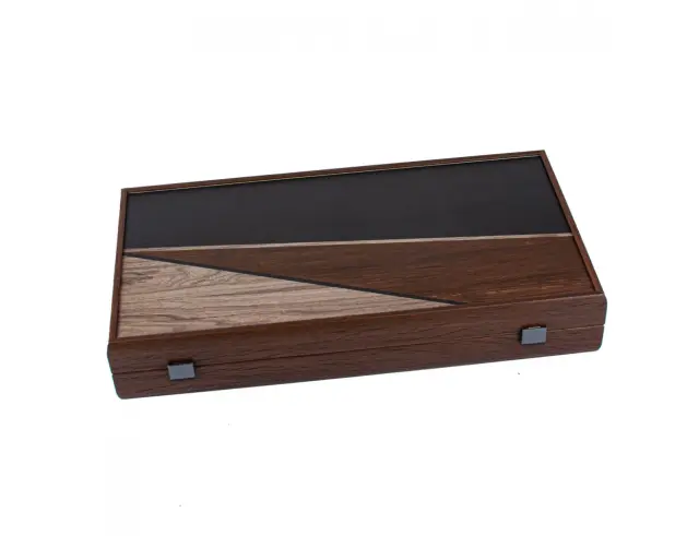 Σετ Χειροποίητο Τάβλι Creative Minimalistic Wood Design Manopoulos από Ξύλο, με μοτίβο και διαστάσεις 48x26cm - Elegant SimplicityTXL1MNL 2