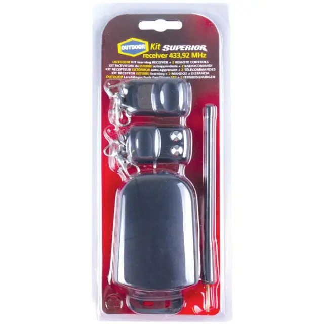 Kit ασύρματου τηλεχειρισμού με receiver και 2 χειριστήρια, 433.92MHz.