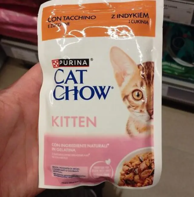 Cat Chow Wet Kitten Γαλοπούλα-Κολοκυθάκια σε Ζελέ 85g
