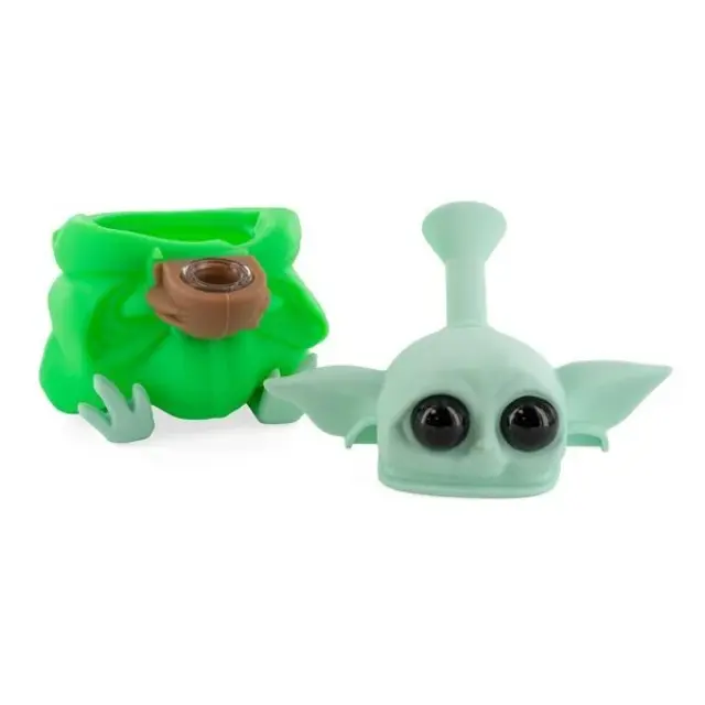 Alien Green Silicone Bong 3