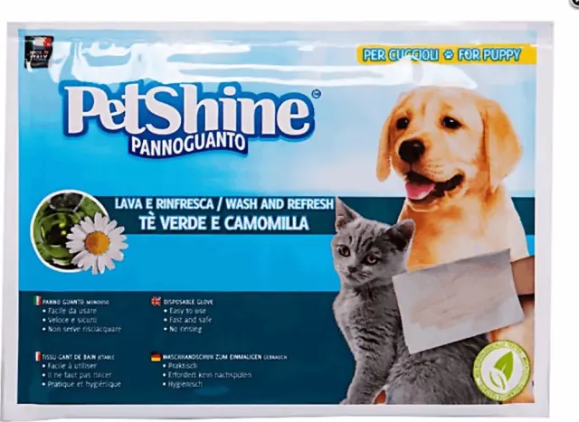 PetShine Γάντι Καθαρισμού για Σκύλους-Γάτες με Χαμομήλι