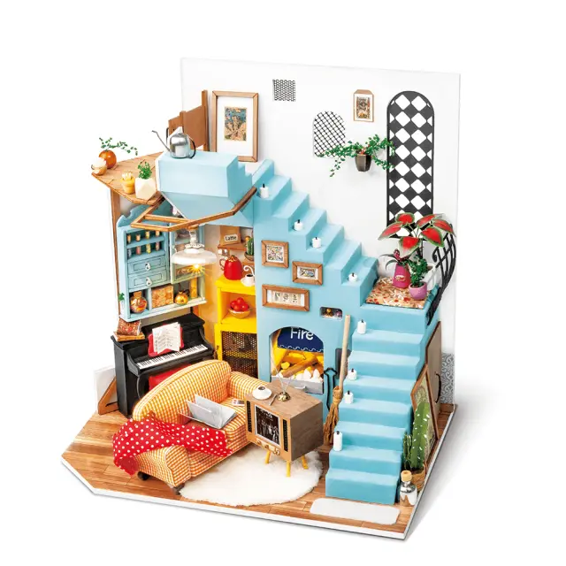 Rolife DIY Miniature House / Κατασκευή 3D Μινιατούρας με Φωτισμό: Joy's Peninsula Living Room